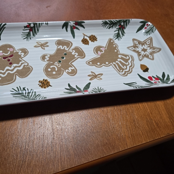 Stoneware Christmas bread or cheese plate - Picture 2 of 9